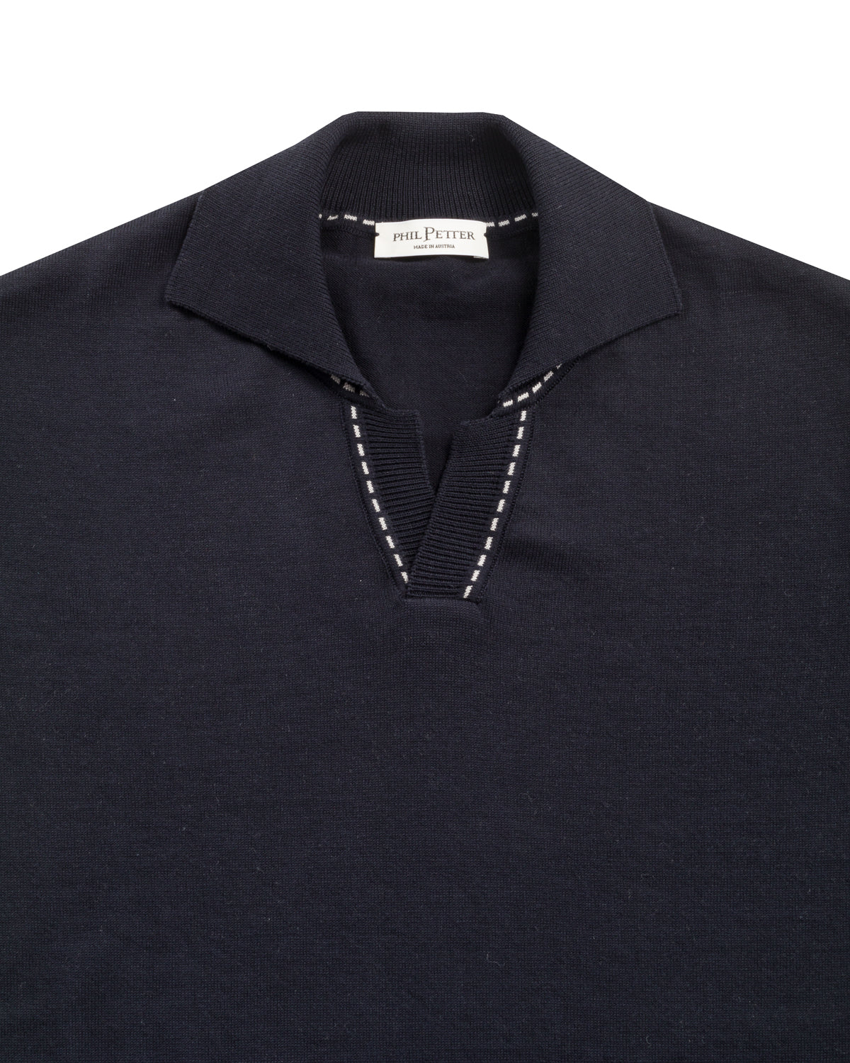 Strickpolo Baumwolle Slim Fit Kuba Kragen