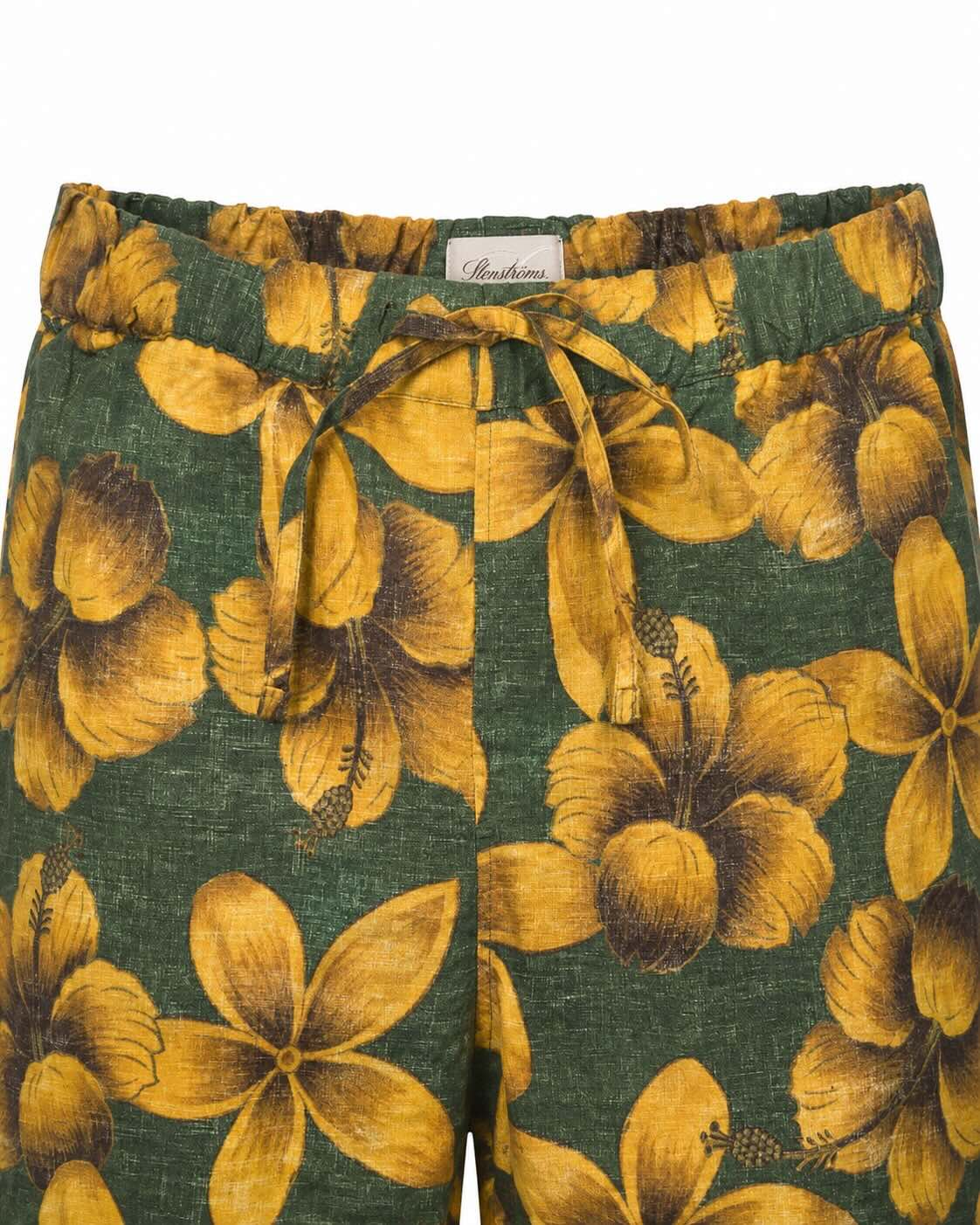 Leinen Bermuda Floral Relaxed Fit