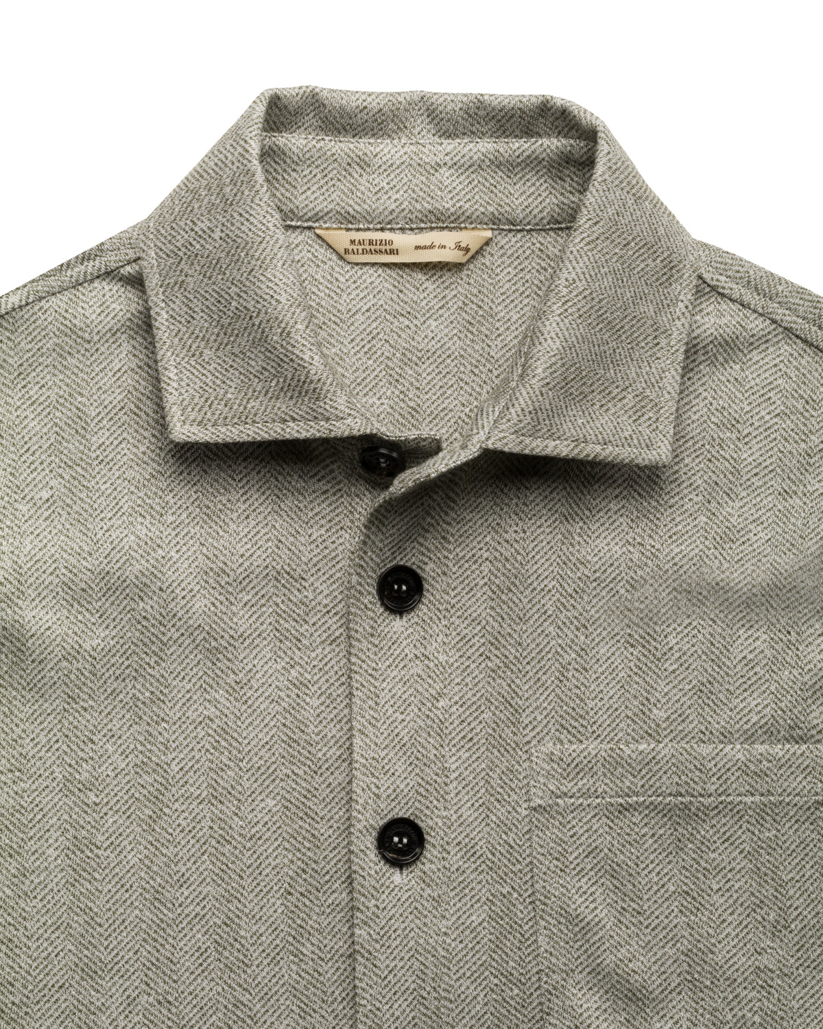 Linen silk cotton overshirt herringbone relaxed slim fit