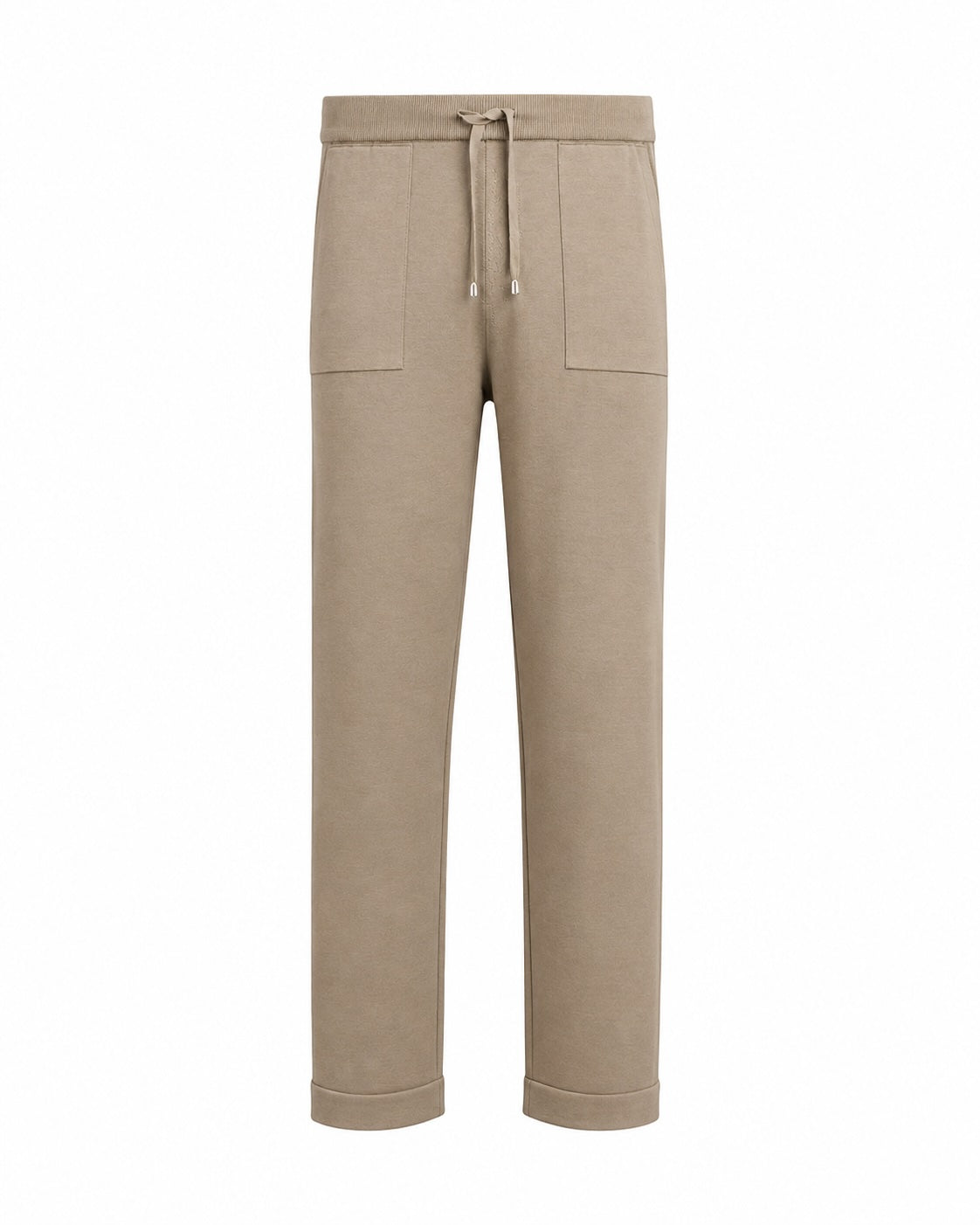 Trackpants Baumwollkrepp Strick Relaxed Slim