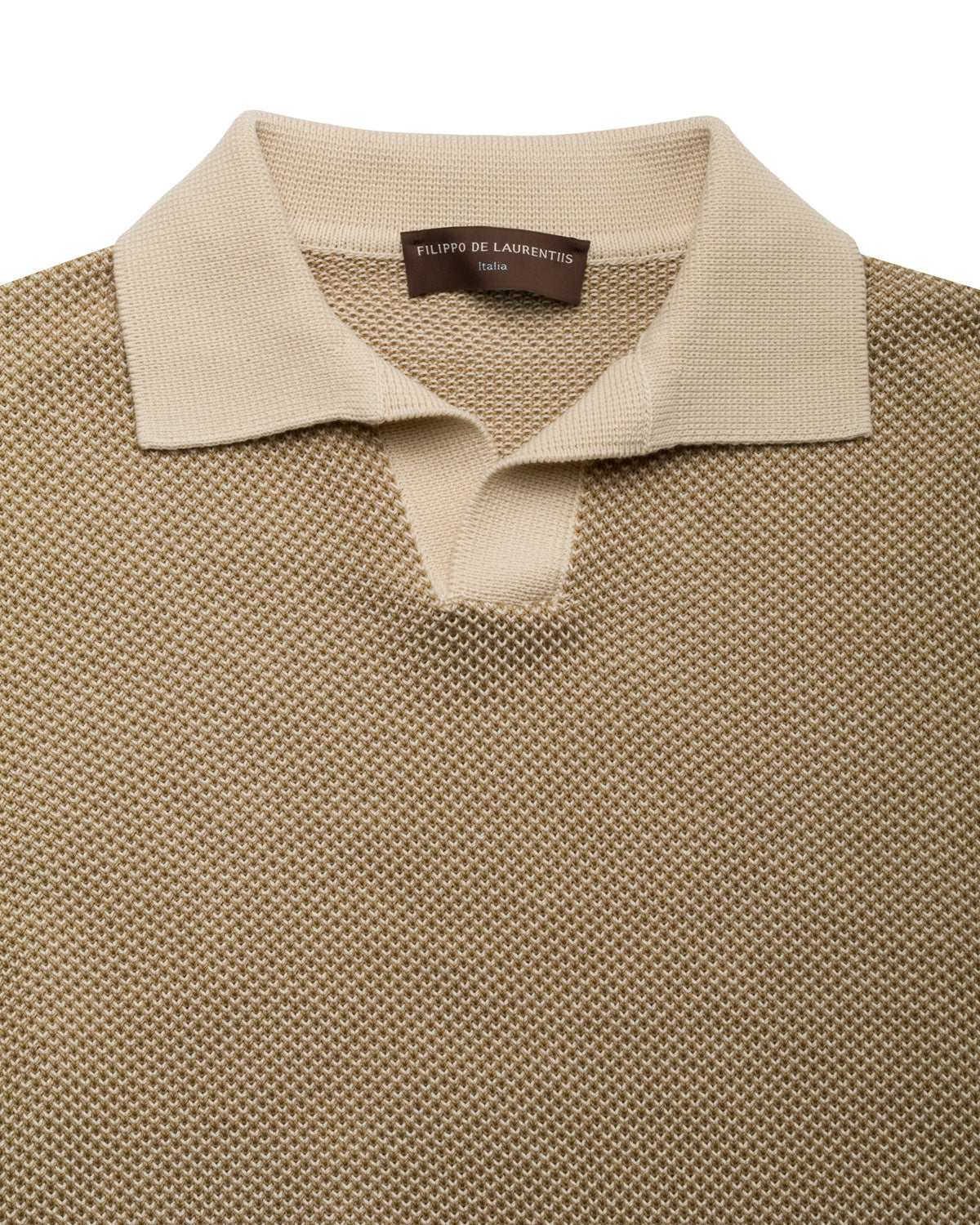 Baumwollkrepp Polo Slim Fit mit kubanischem Kragen