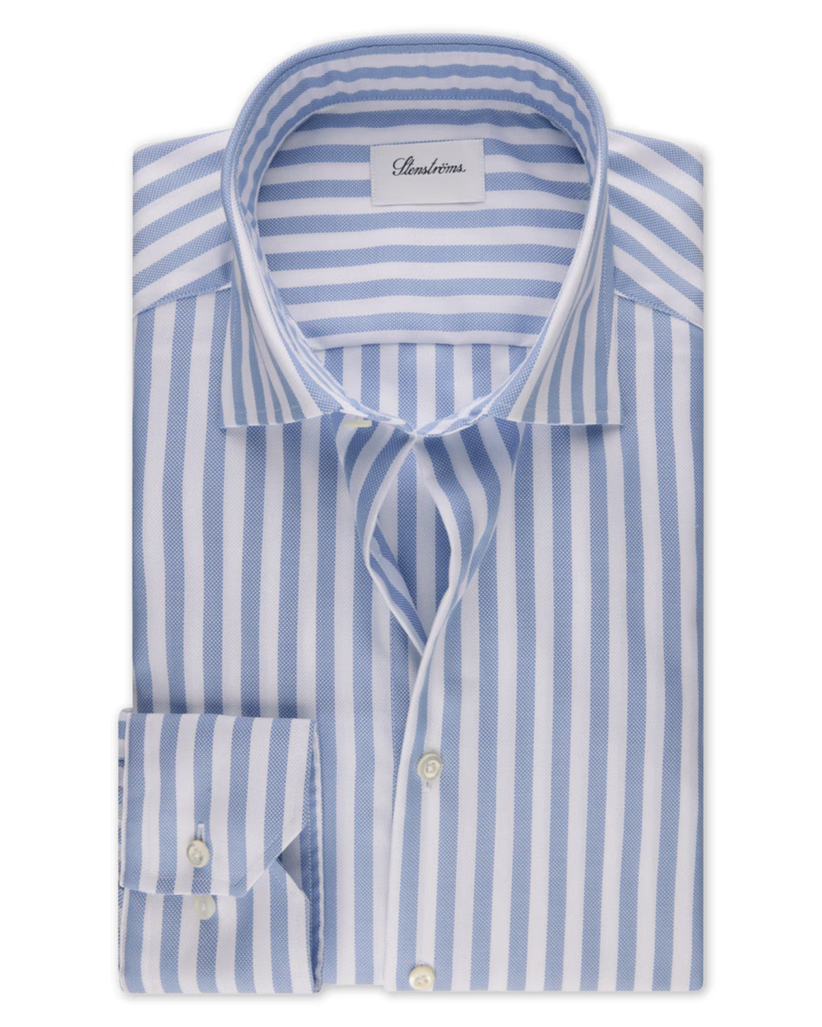 Twill Baumwollhemd Slim Fit Streifen Cutaway Kragen