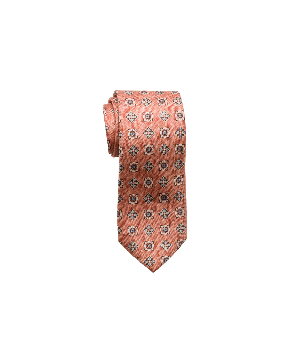Silk tie with a fine pattern, pink