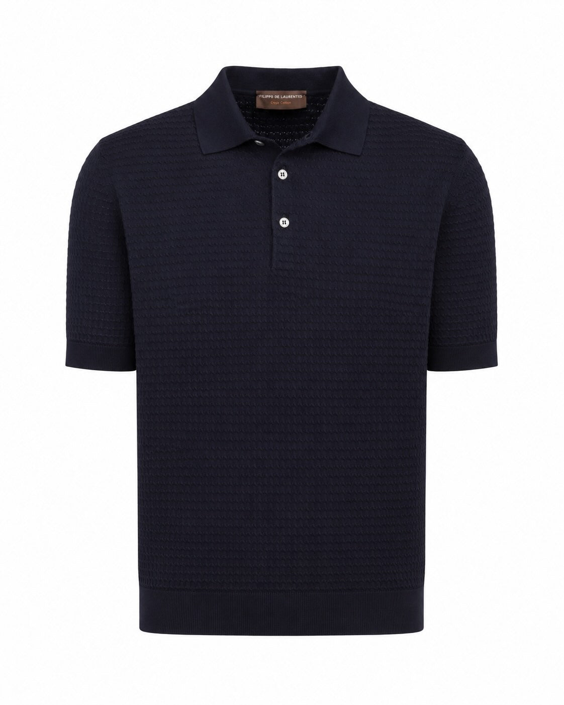 Baumwollkrepp Polo Relaxed Slim