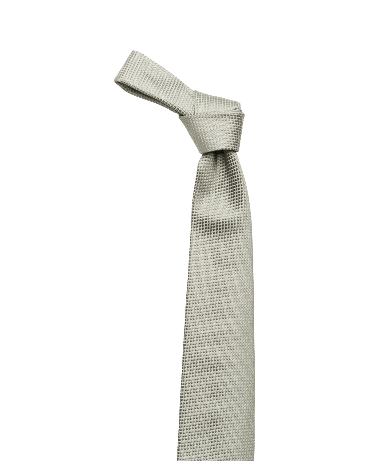 Silk tie, finely patterned, green
