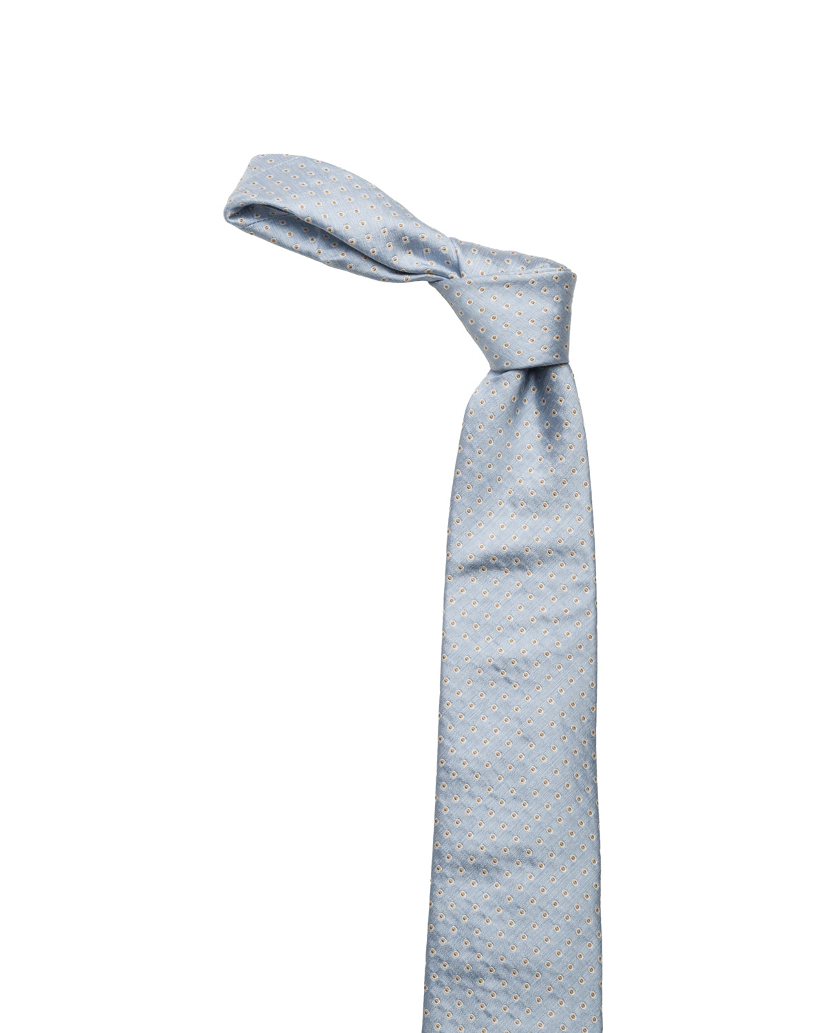 Silk tie, finely patterned, light blue