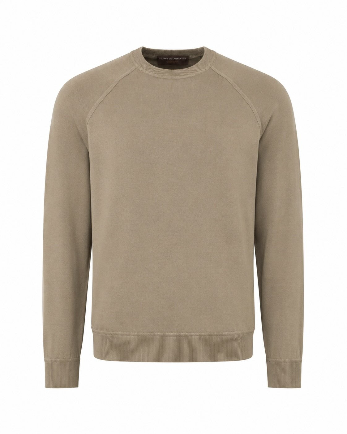 Baumwollkrepp Pullover Raglan Slim Fit