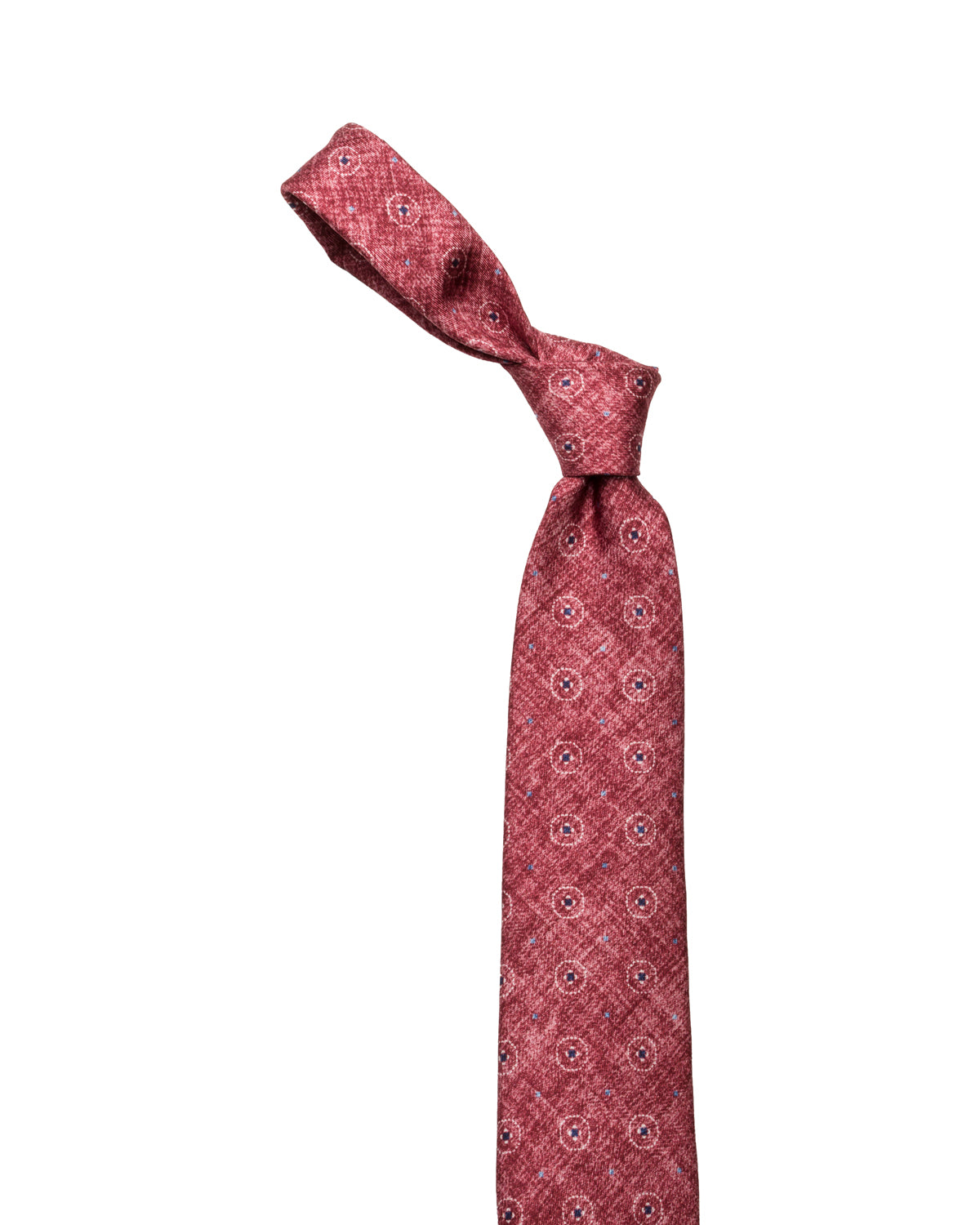 Silk tie, finely patterned, red