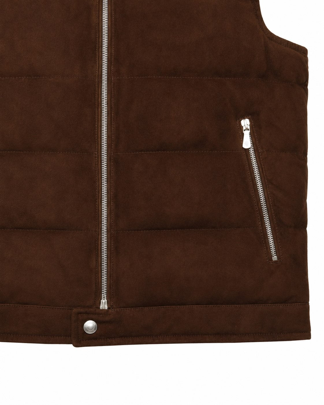 Suede down vest