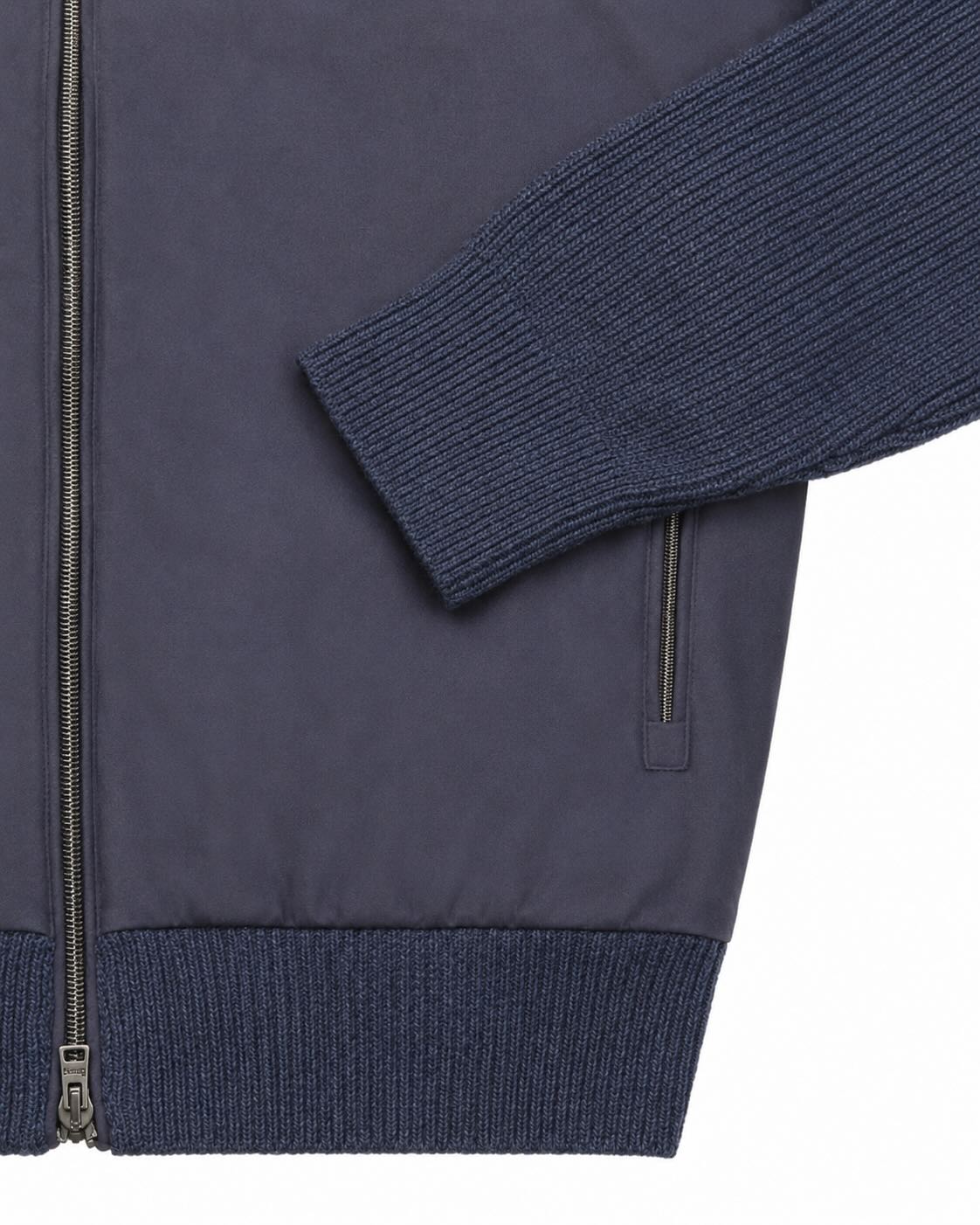 Strickjacke aus Wolle mit Fleecefront