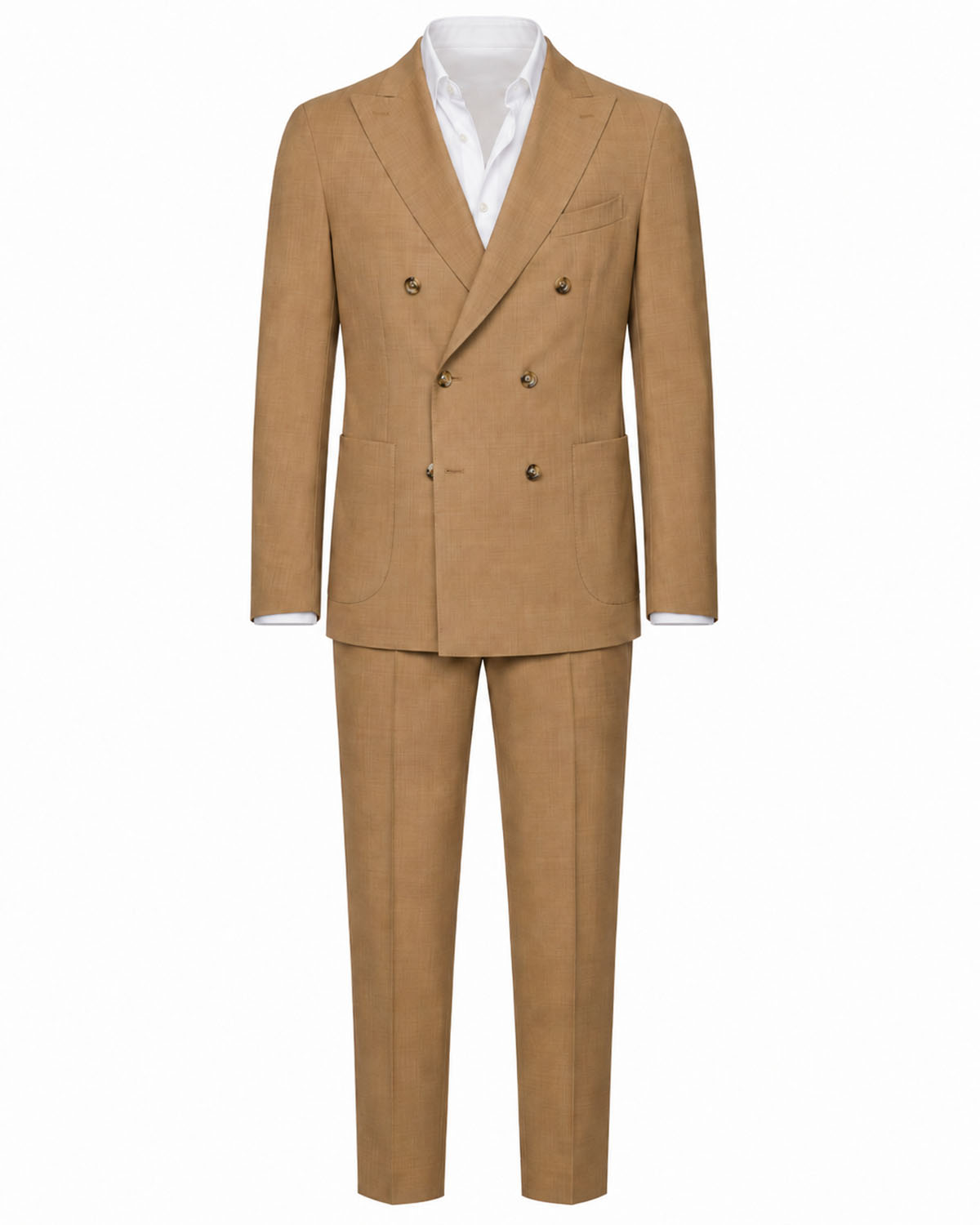 Double-breasted suit in a wool blend, slim fit