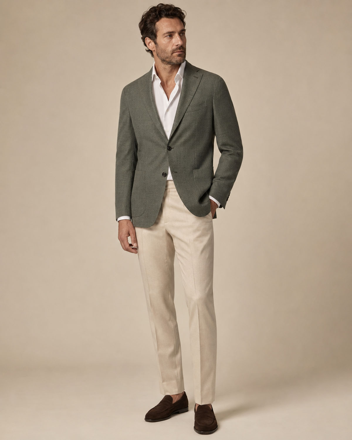 Fresco Sakko Schurwolle Relaxed Slim Fit