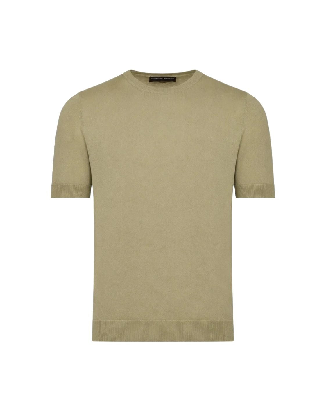 T-Shirt aus Seide Leinen Mix Slim Fit