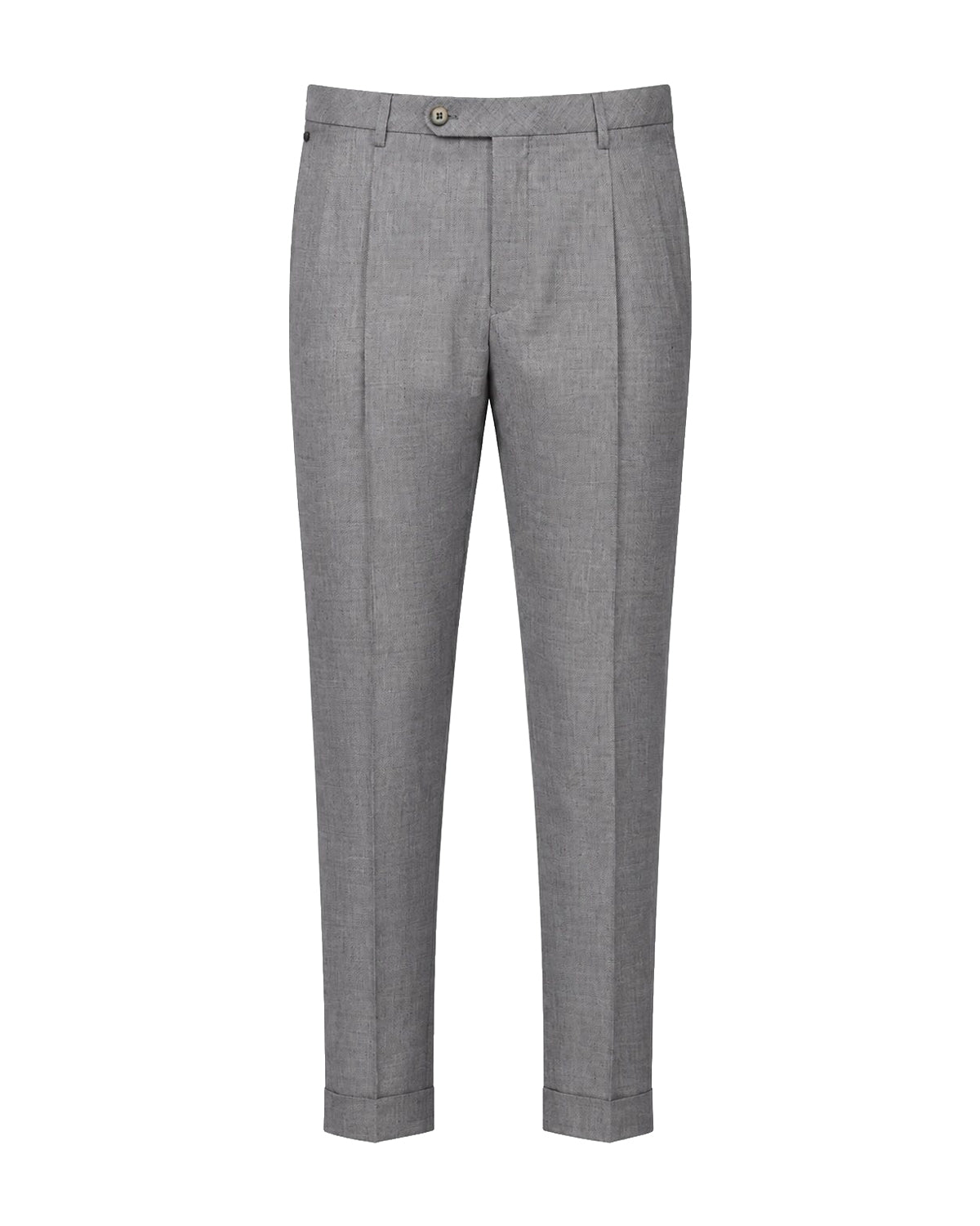 Leinen Wolle Hose Relaxed Fit Bundfalte