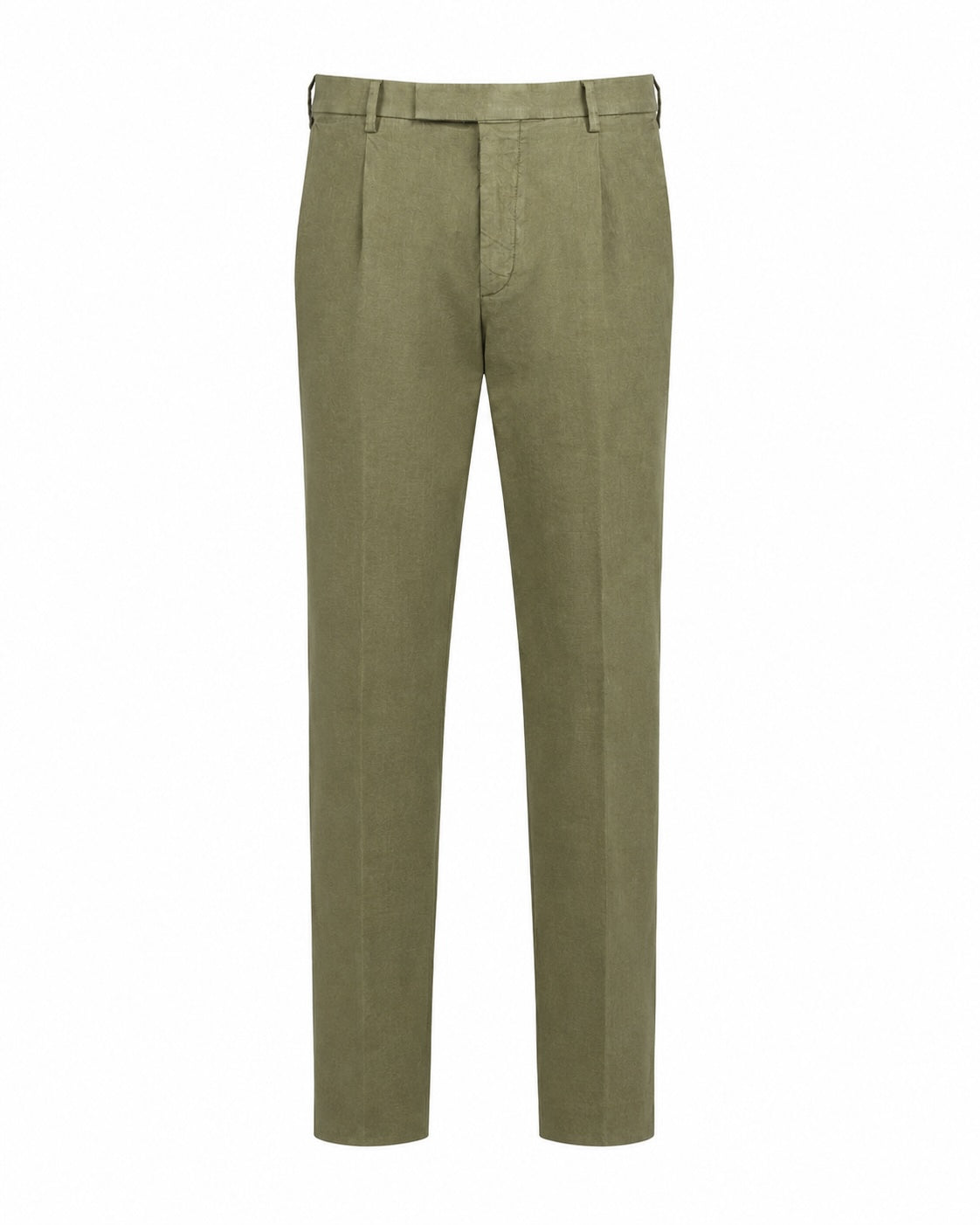 Silvio Hose Baumwolle Leinen Relaxed Fit mit Bundfalte