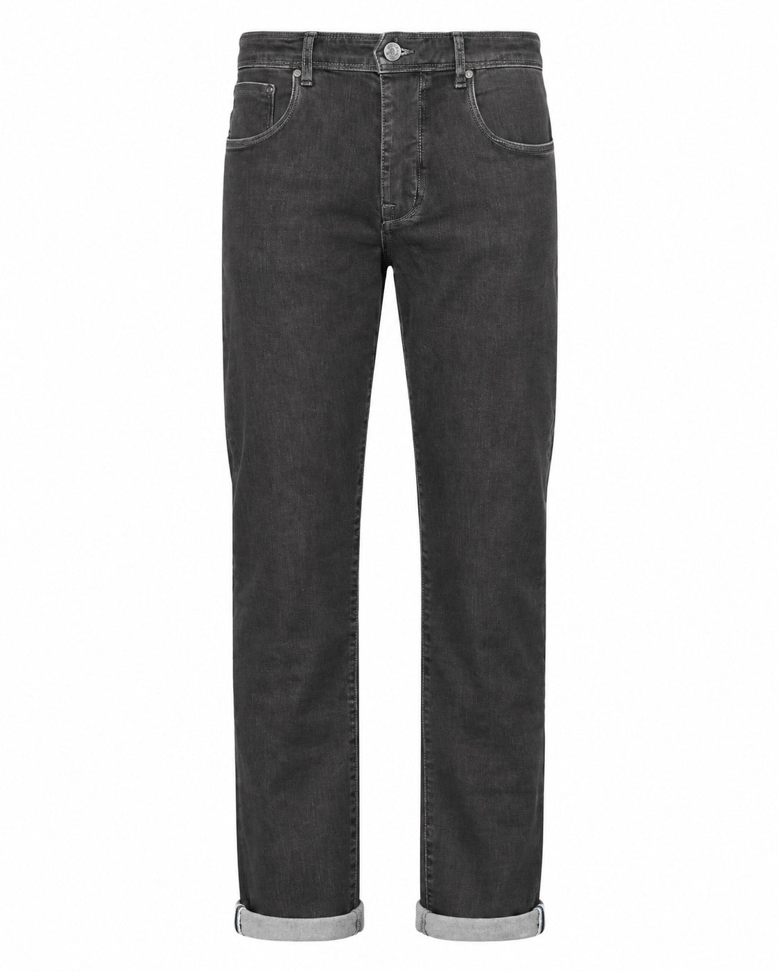Regular Fit Jeans in Cotton and Lyocell Anthracite