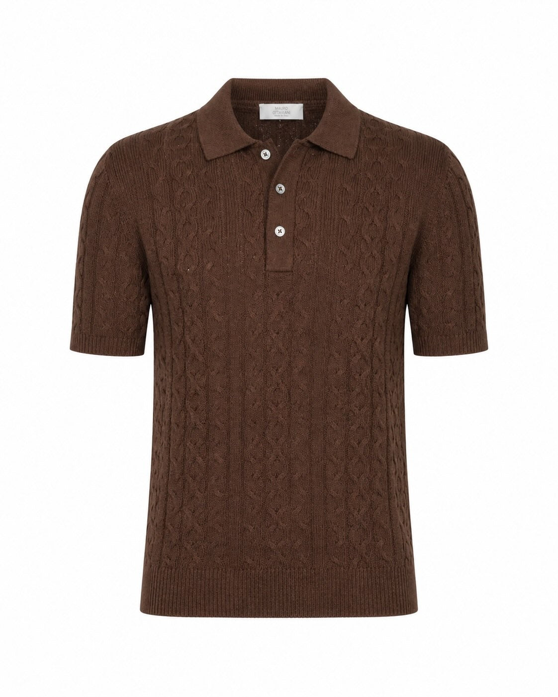 Baumwolle Kaschmir Strickpolo Slim Fit