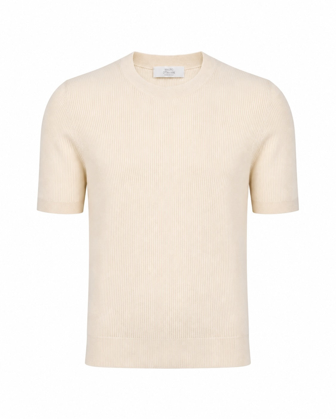 Seide Baumwolle T-Shirt Strick Slim Fit