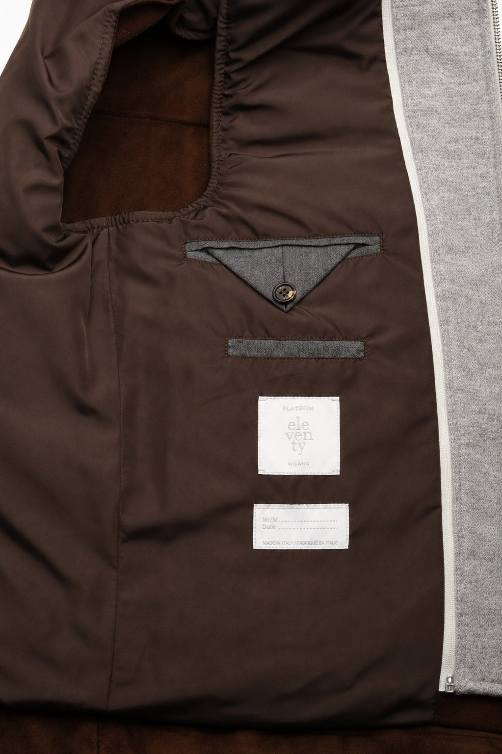 Suede down vest