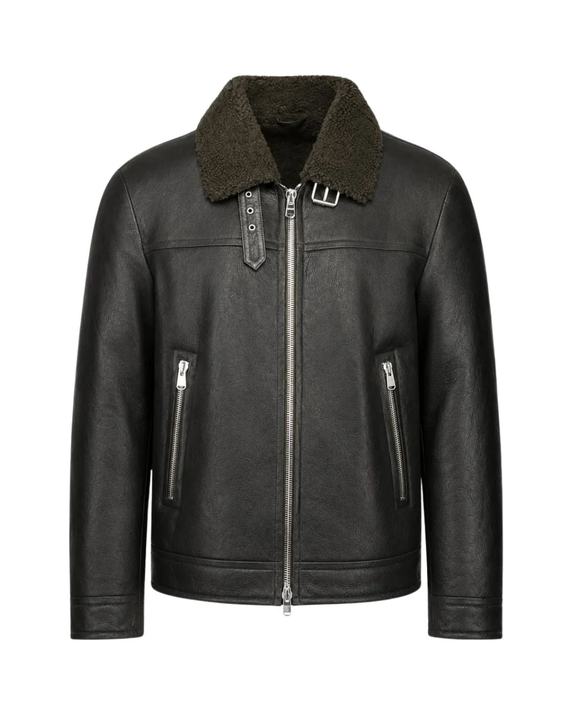 Lederjacke aus Lammleder mit Shearling