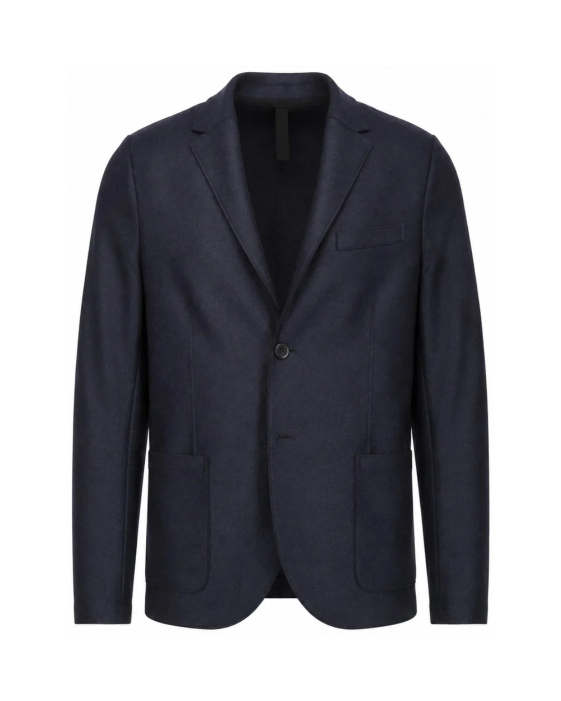 Unlined virgin wool blazer in dark blue