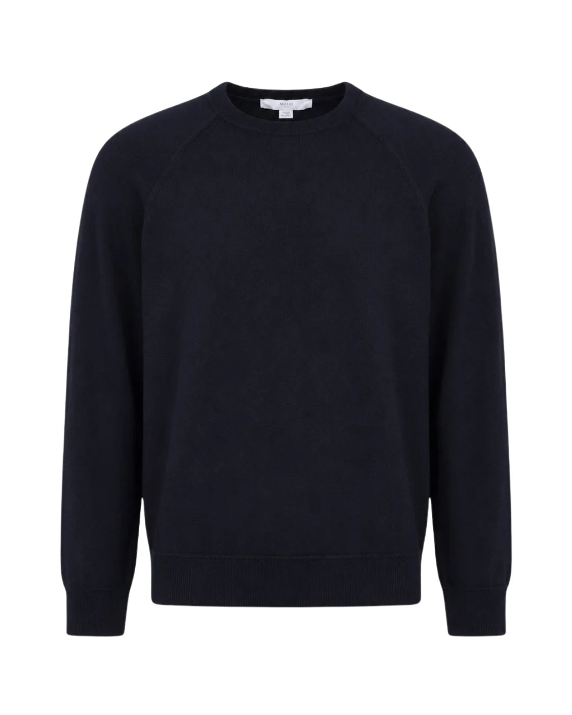 Dark blue cashmere sweater with raglan sleeves