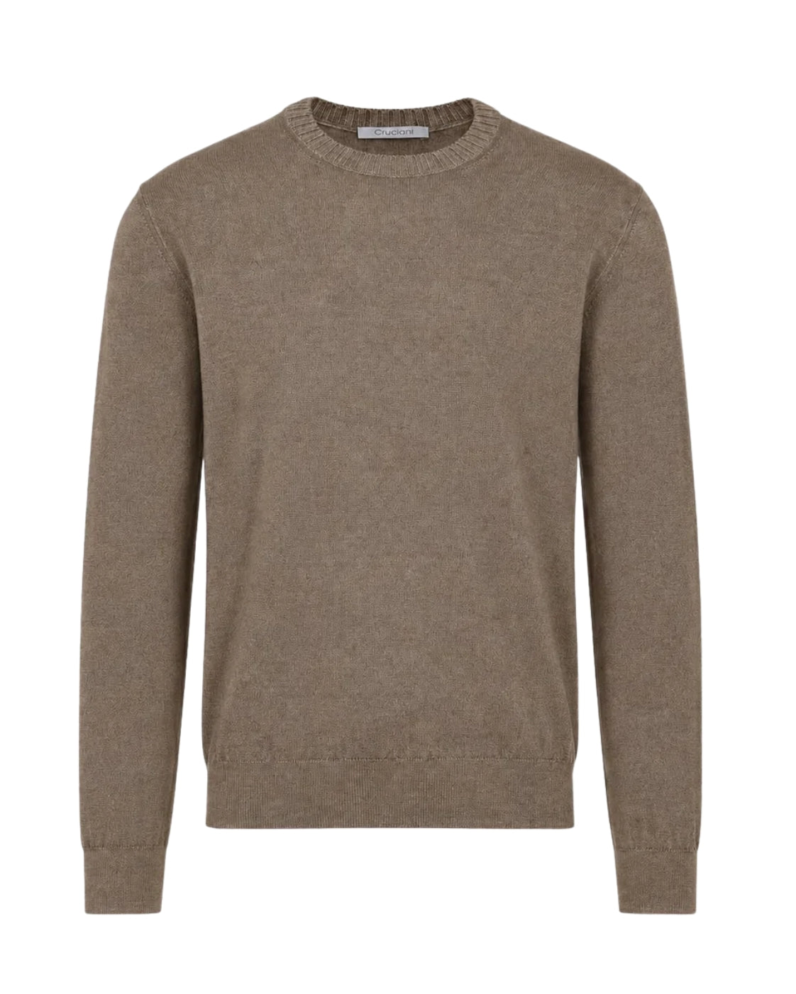 Fine knit wool crew neck sweater in a slim fit