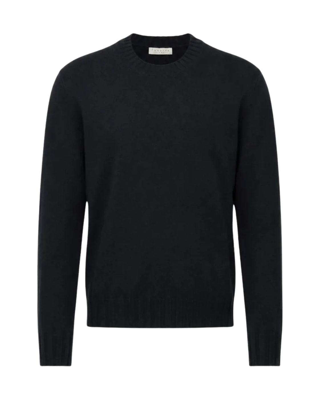 Dark blue cashmere crew neck sweater