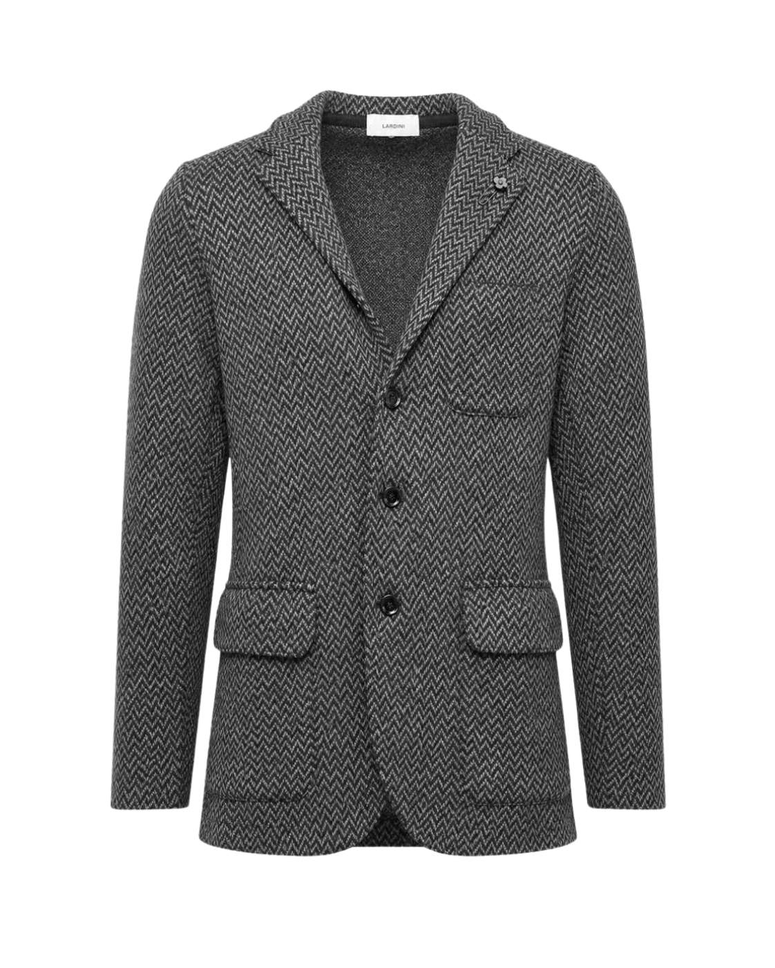 Virgin wool blazer with zig-zag pattern