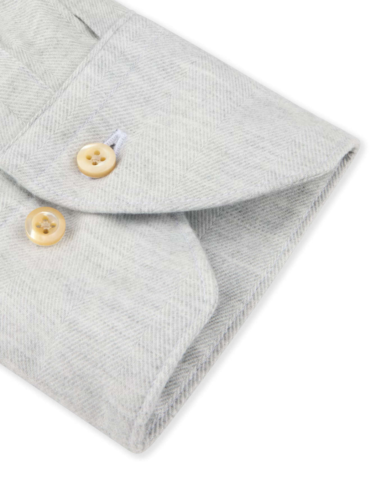 Light grey cotton and Lyocell flannel shirt
