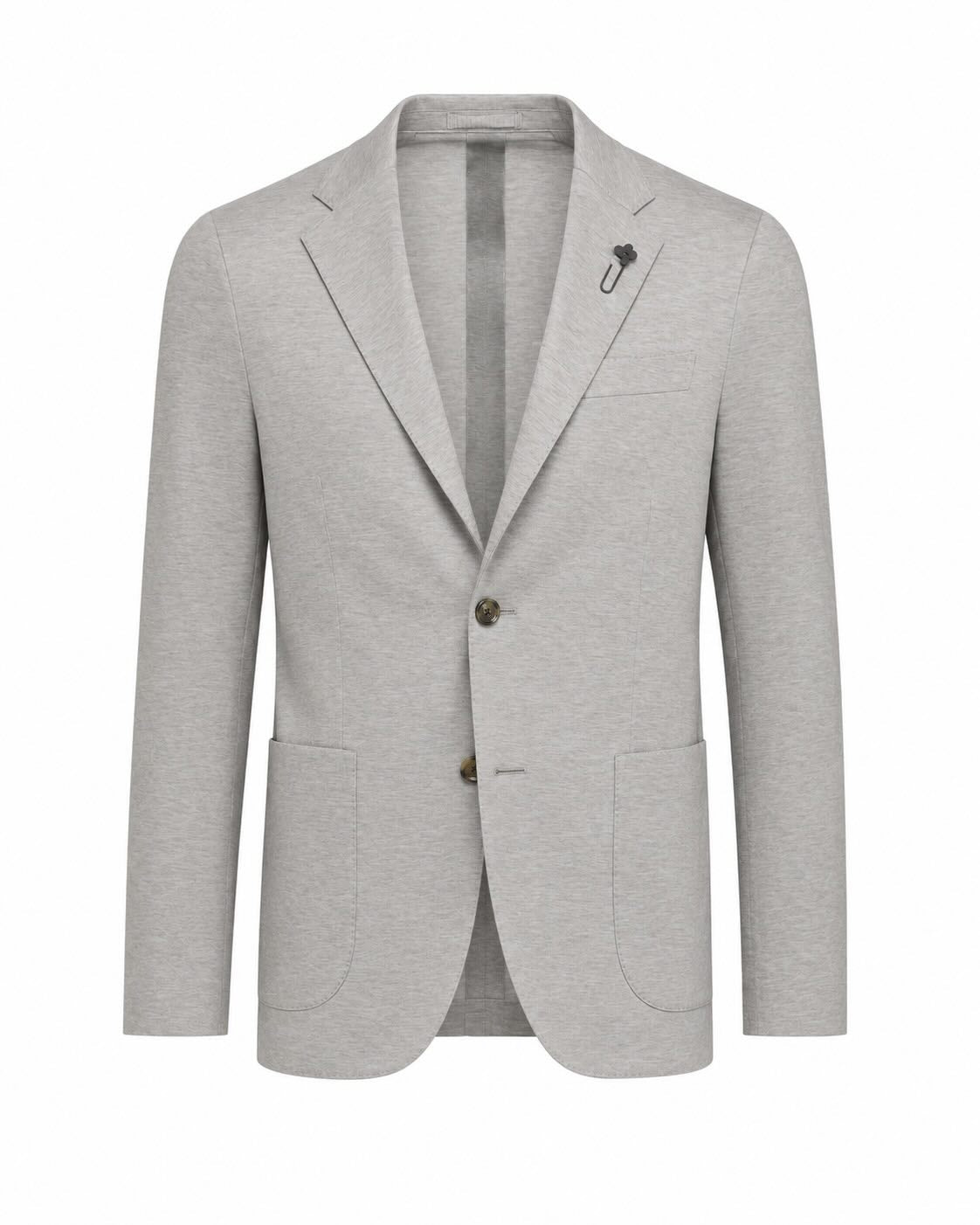 Baumwolljersey Sakko Slim Fit ungefüttert