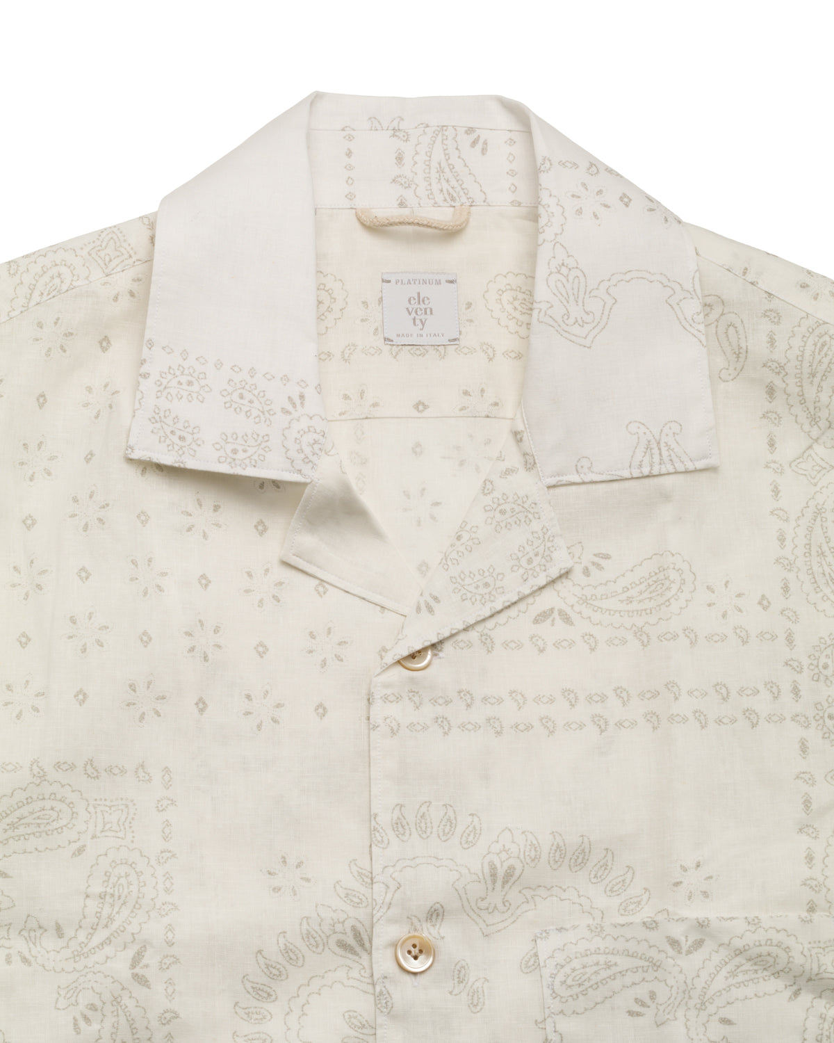 Leinen-Baumwolle Hemd mit Punktemuster