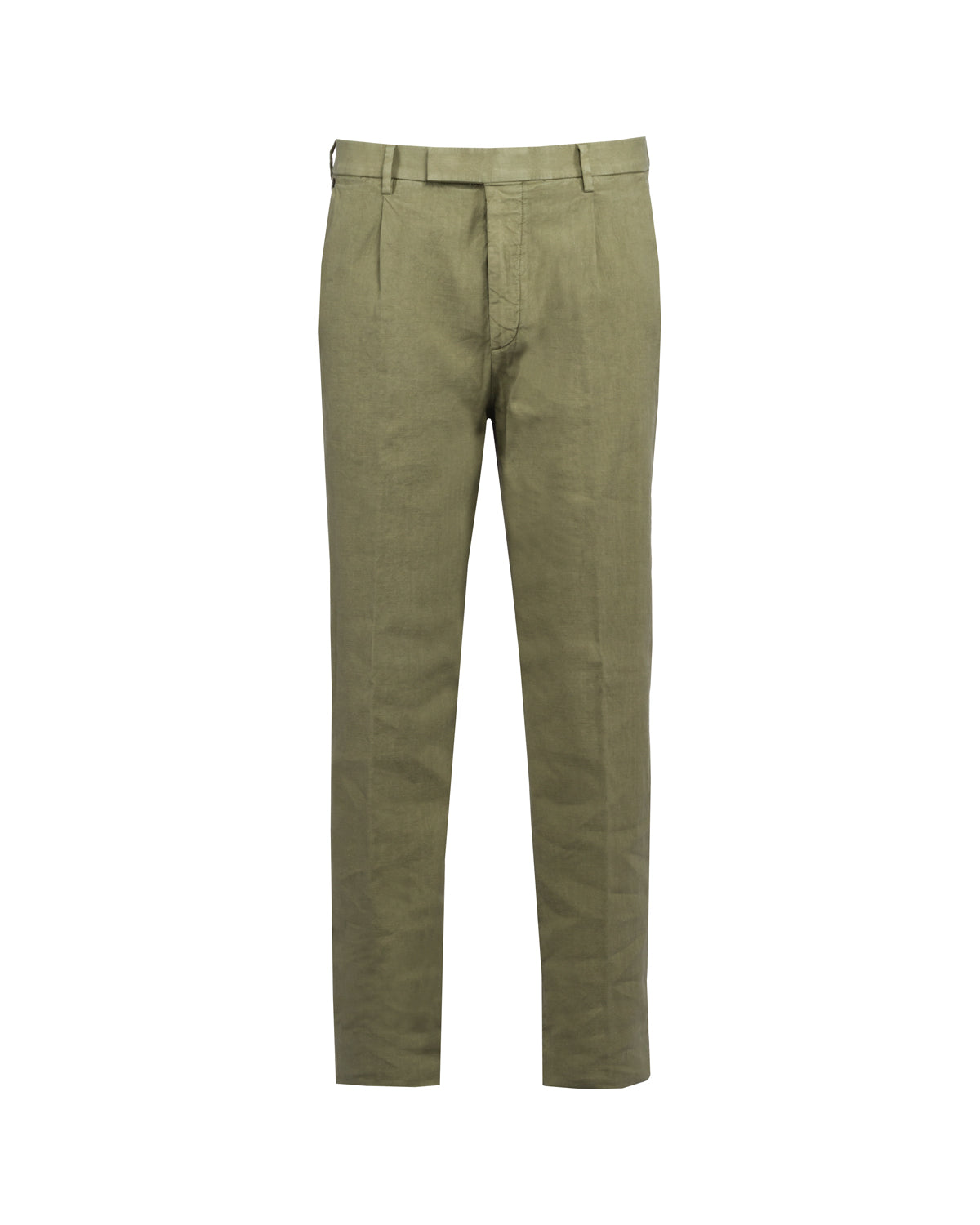 Silvio Hose Baumwolle Leinen Relaxed Fit mit Bundfalte