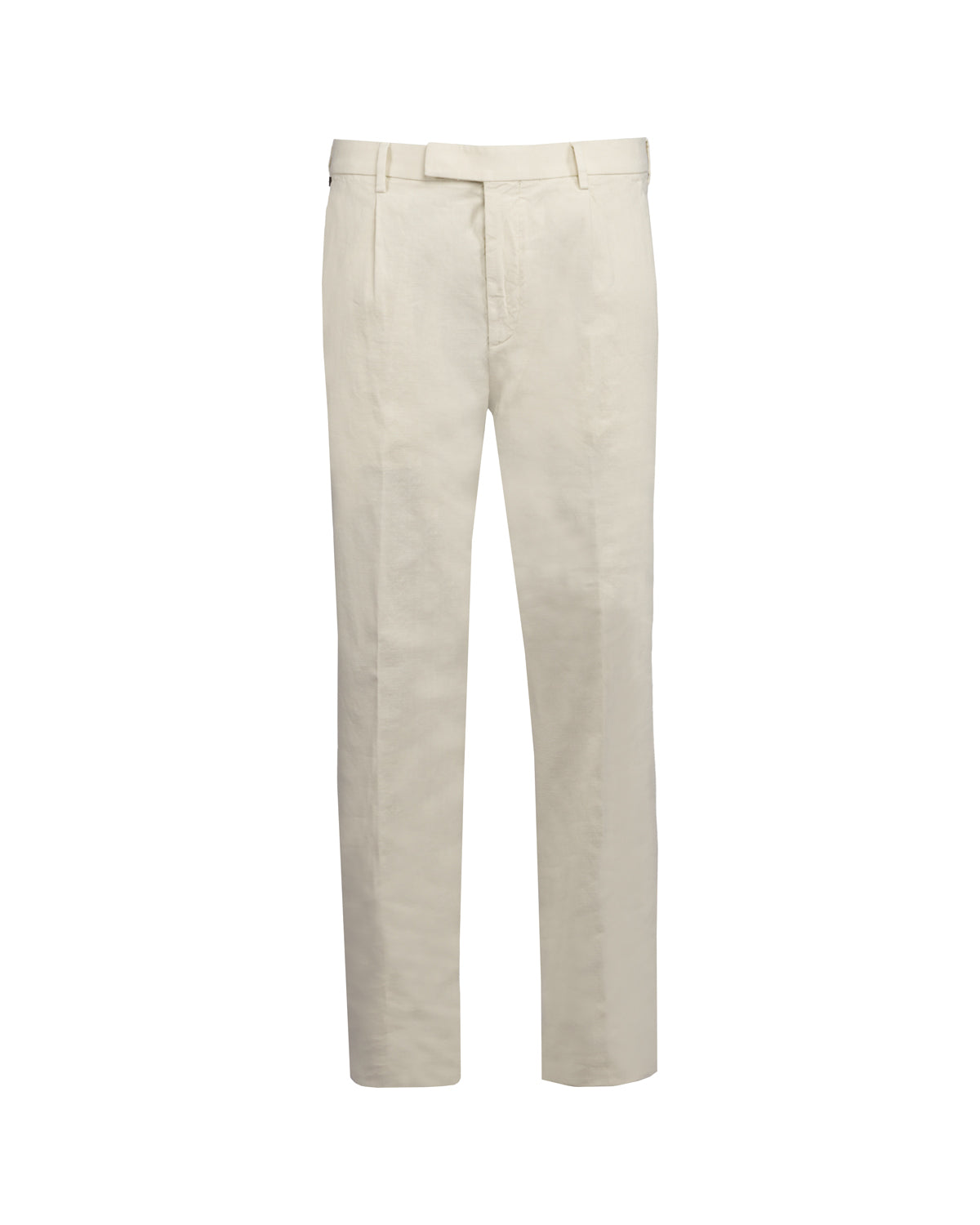 Silvio Hose Baumwolle Leinen Relaxed Fit mit Bundfalte