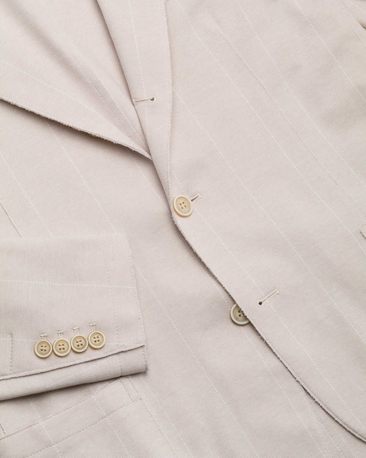 Baumwollmix Anzug ungefüttert Slim Fit