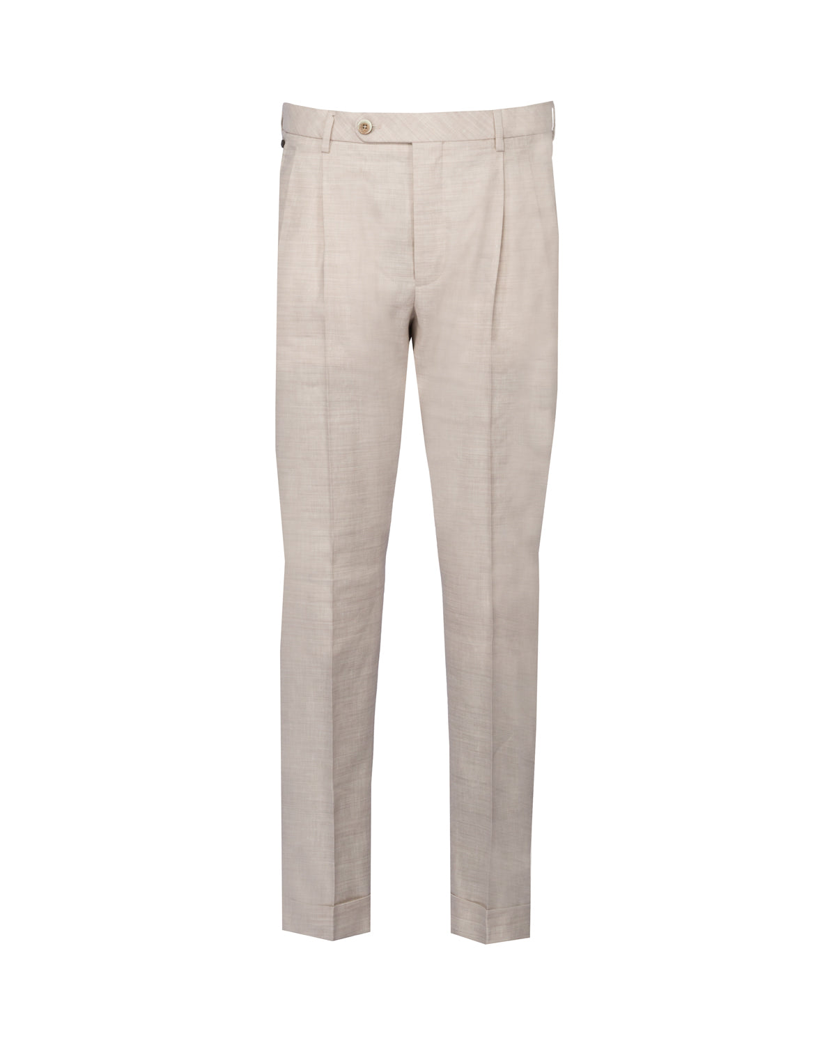 Leinen Wolle Hose Relaxed Fit Bundfalte