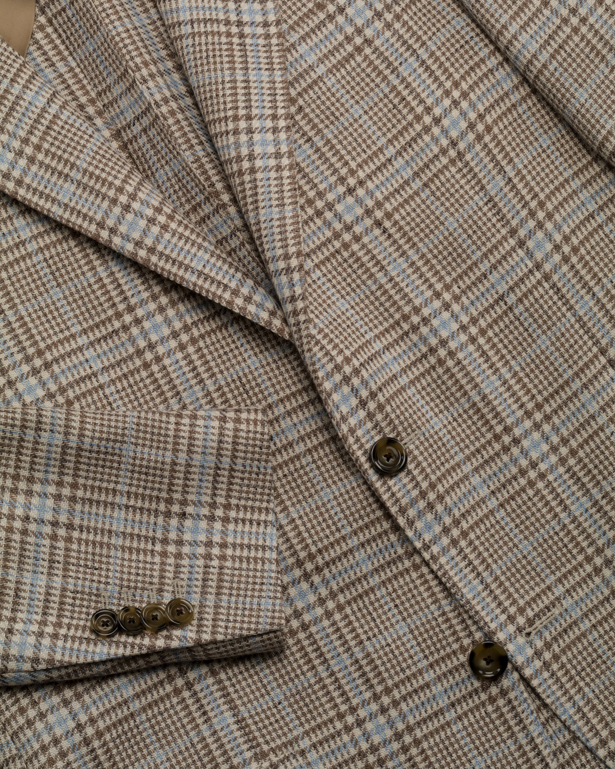 Cotton linen blazer, Prince of Wales slim fit