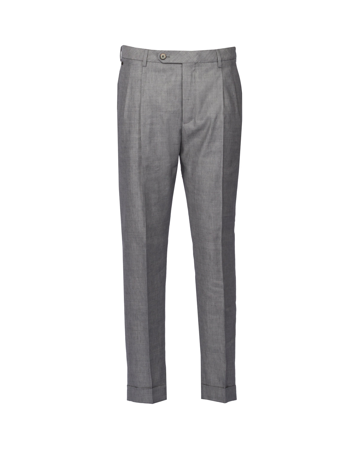 Leinen Wolle Hose Relaxed Fit Bundfalte