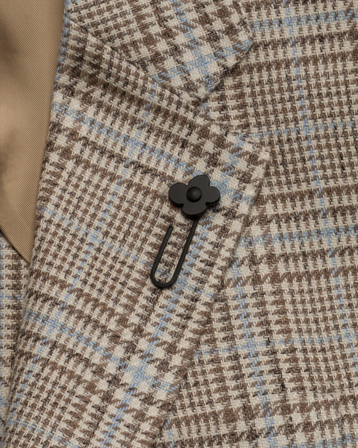 Cotton linen blazer, Prince of Wales slim fit