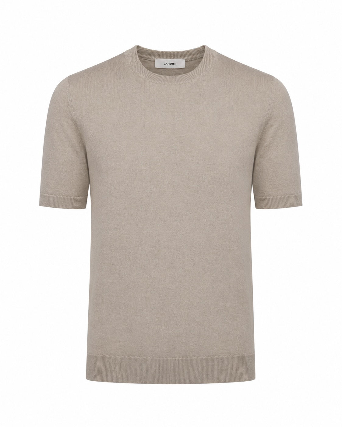 Cotton T-shirt, slim fit, with ribbed cuffs