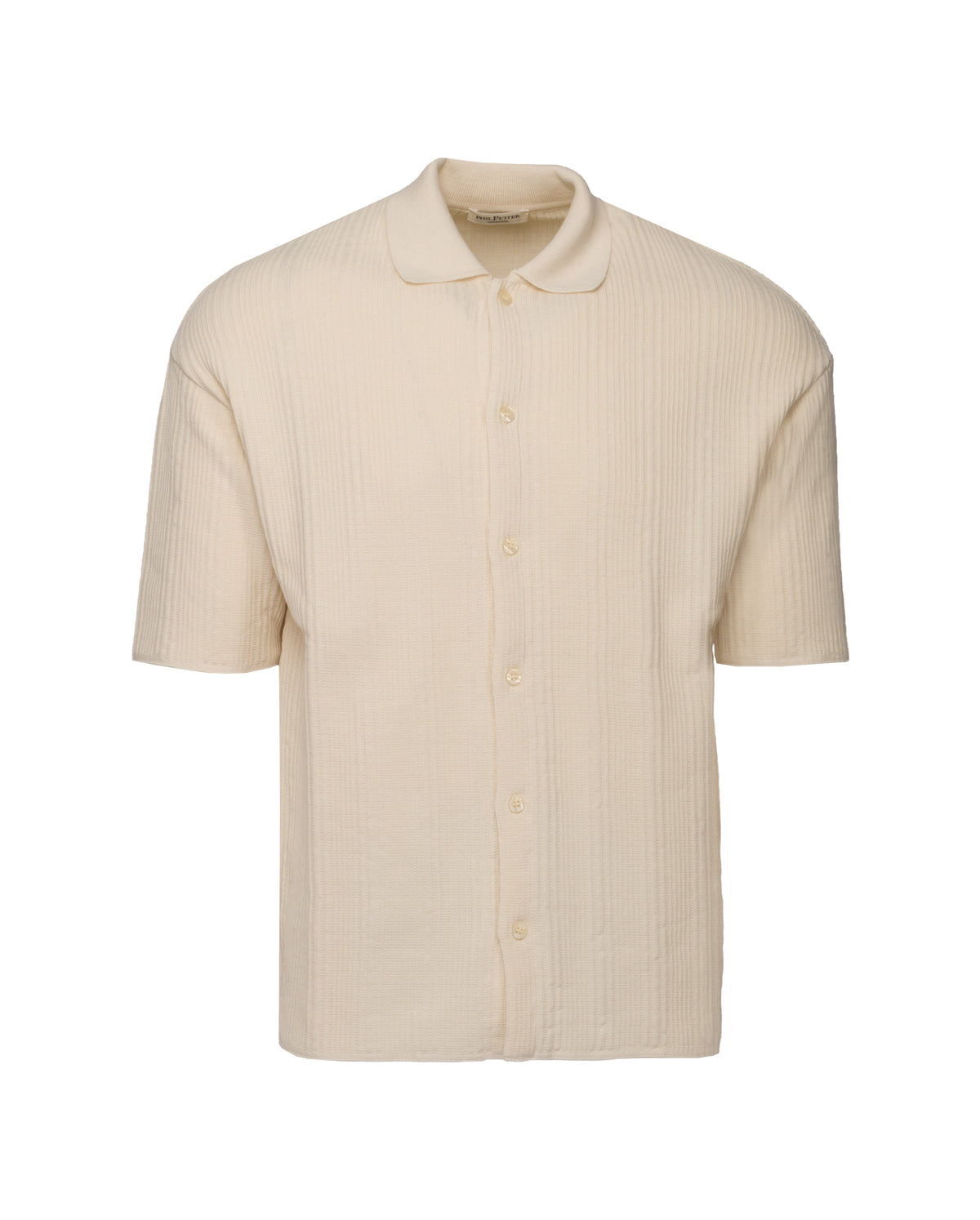 Kurzarmhemd aus Baumwollstrick mit Struktur