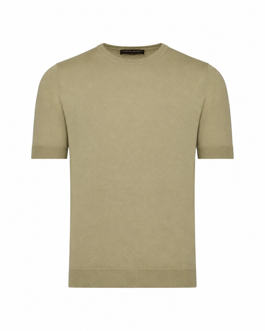 T-Shirt aus Seide Leinen Mix Slim Fit