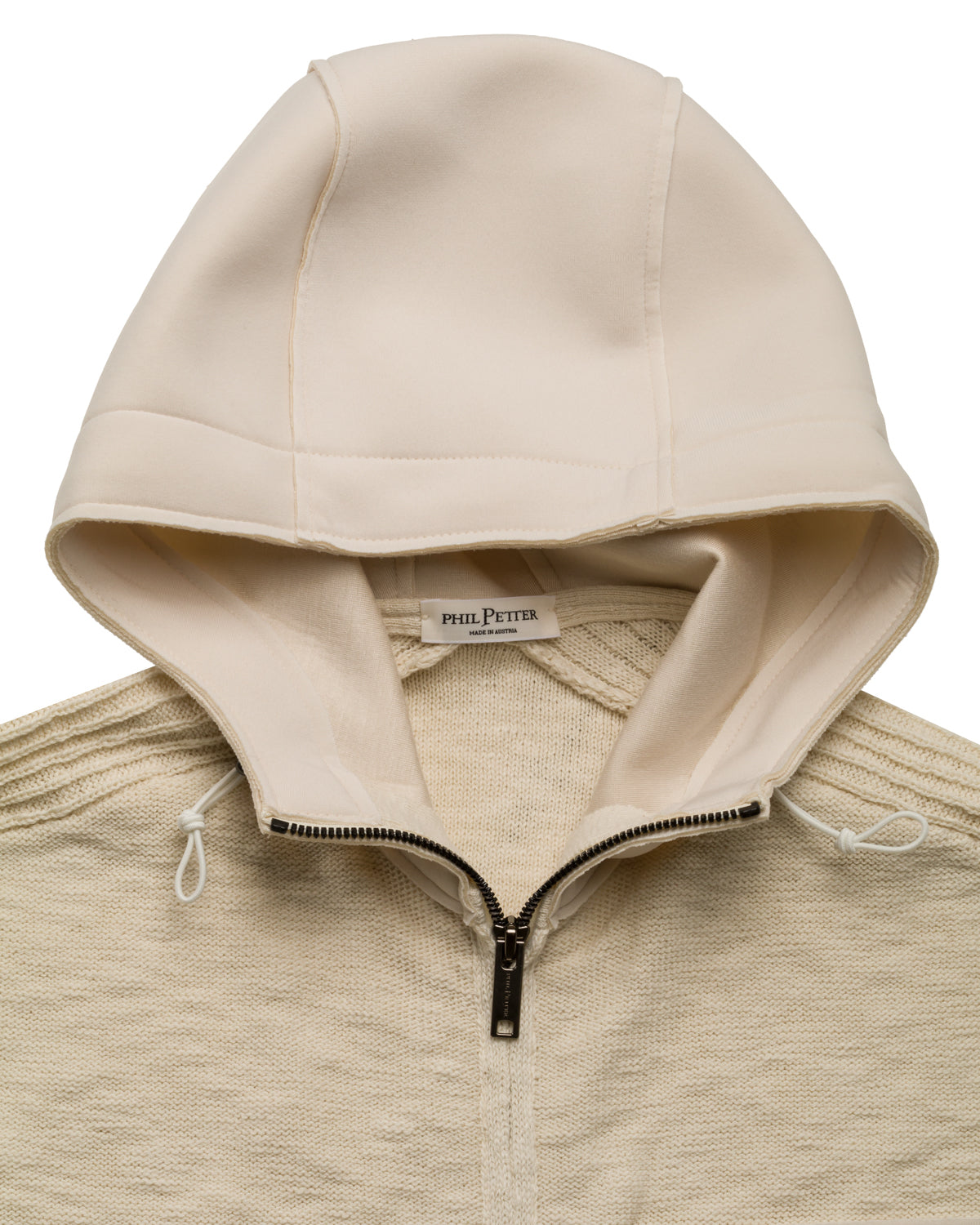 Kapuzenweste Baumwollstrick Slim Fit