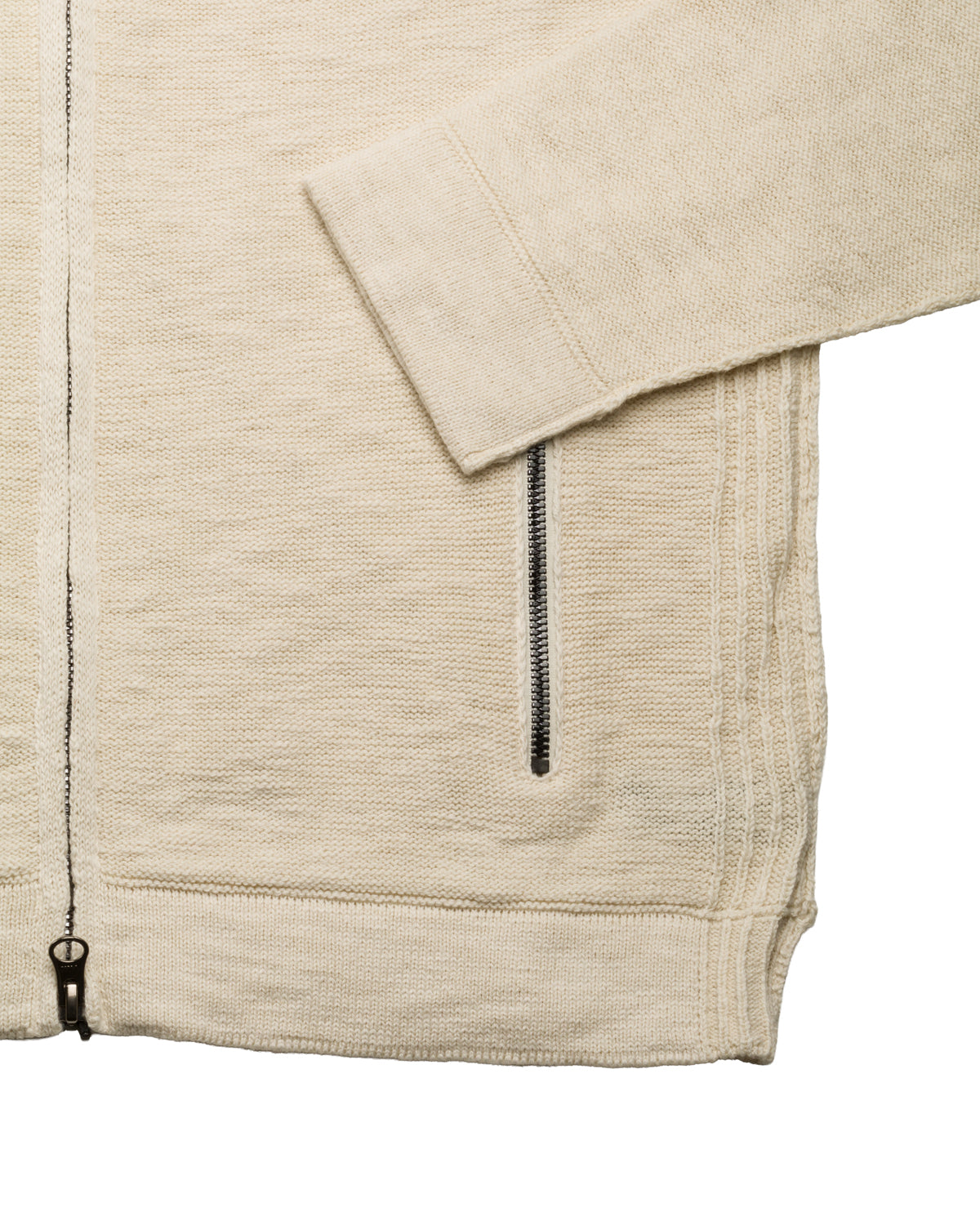 Baumwollstrick Weste Bomberstil Slim Fit