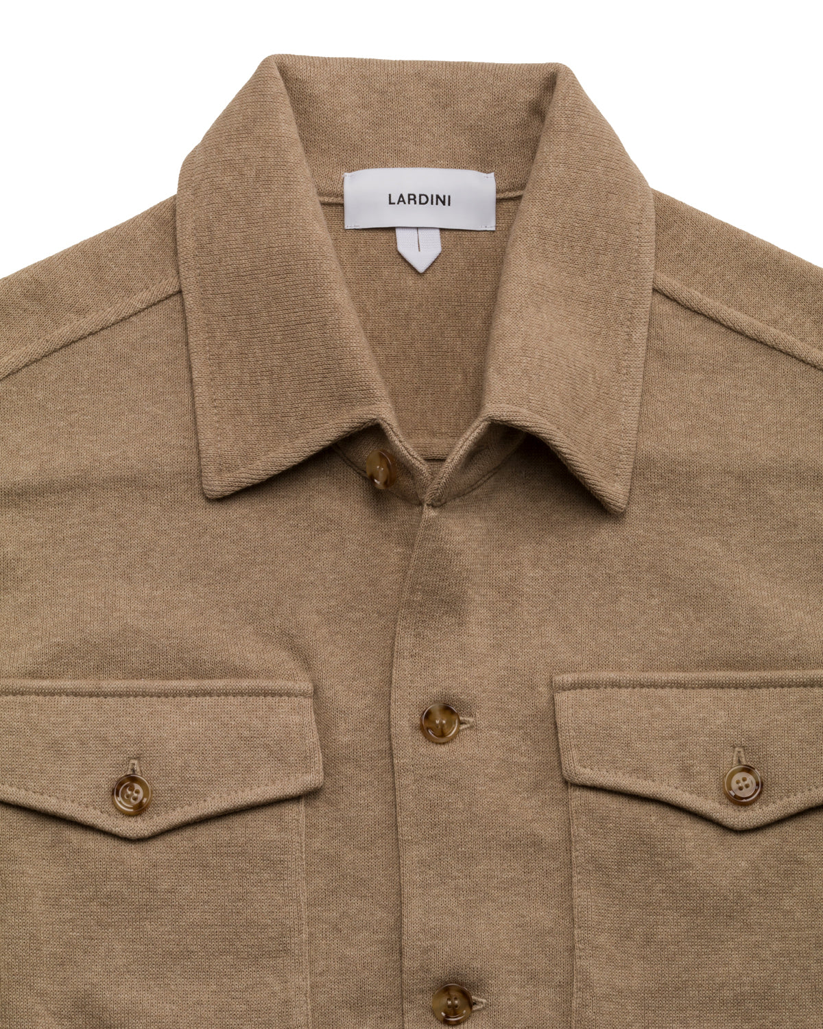 Knitted shirt jacket cotton relaxed fit