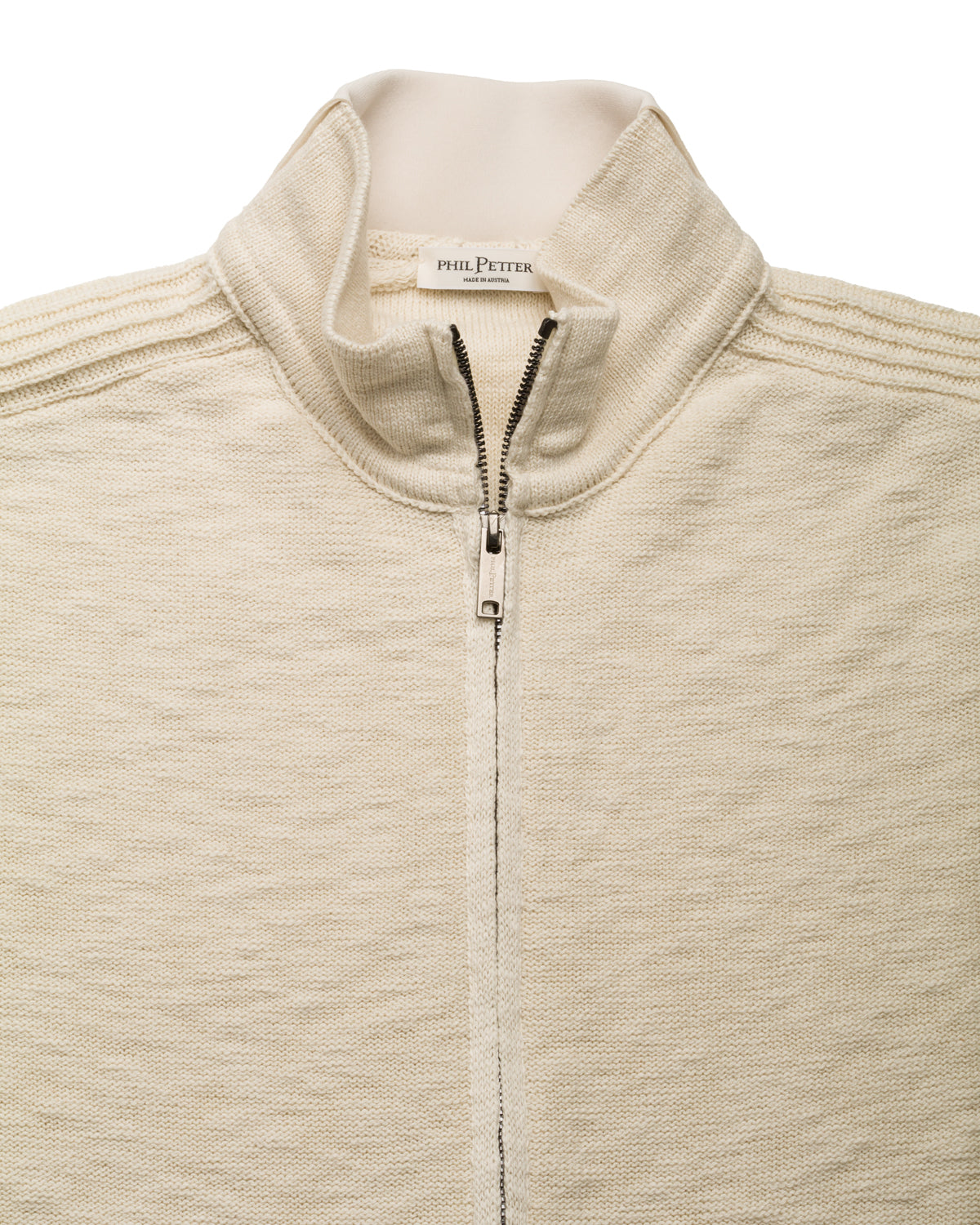 Baumwollstrick Weste Bomberstil Slim Fit