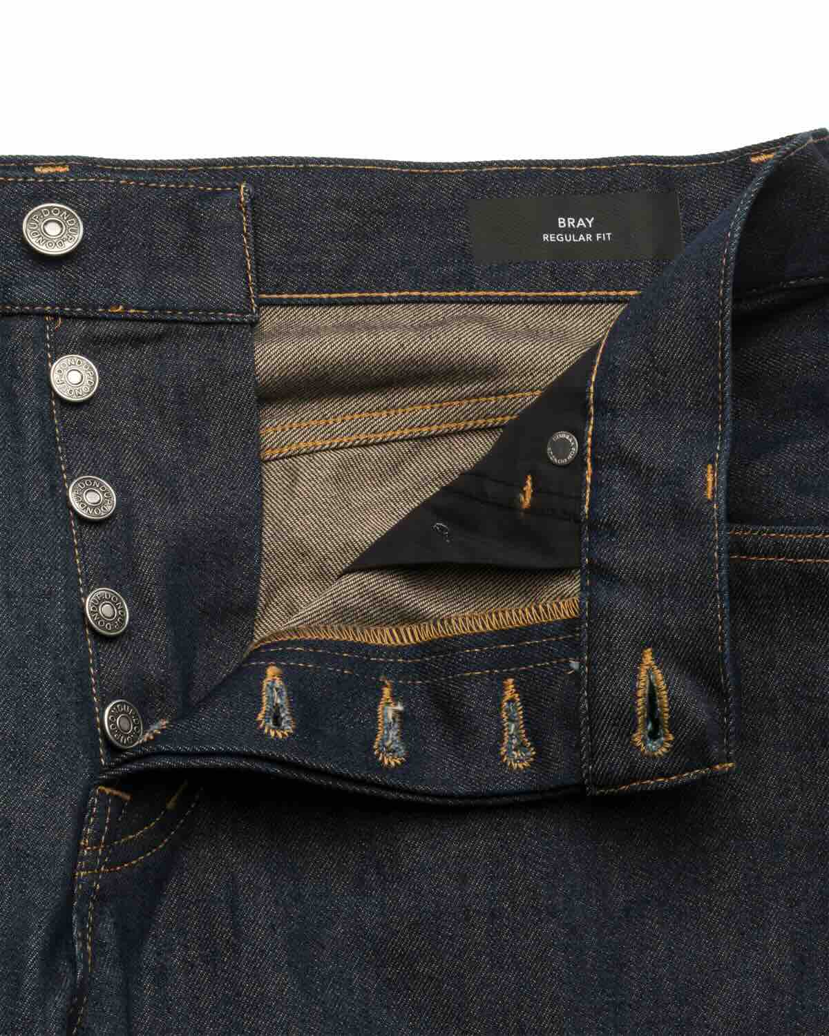 Raw denim jeans straight leg made of cotton