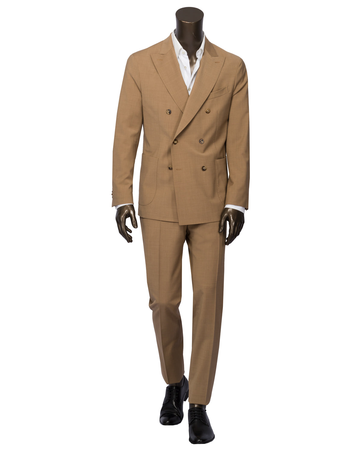 Doppelreihiger Anzug aus Wollmix Slim Fit