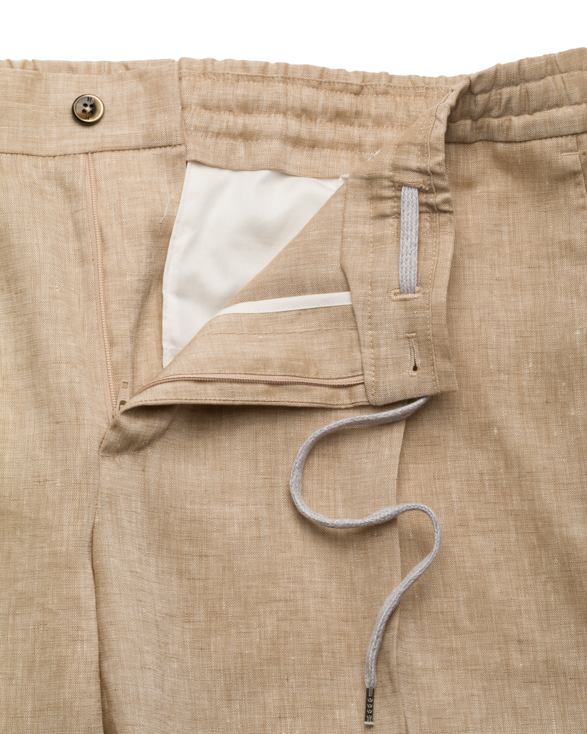 Leinen Jogpants Slim Fit Bundfalte