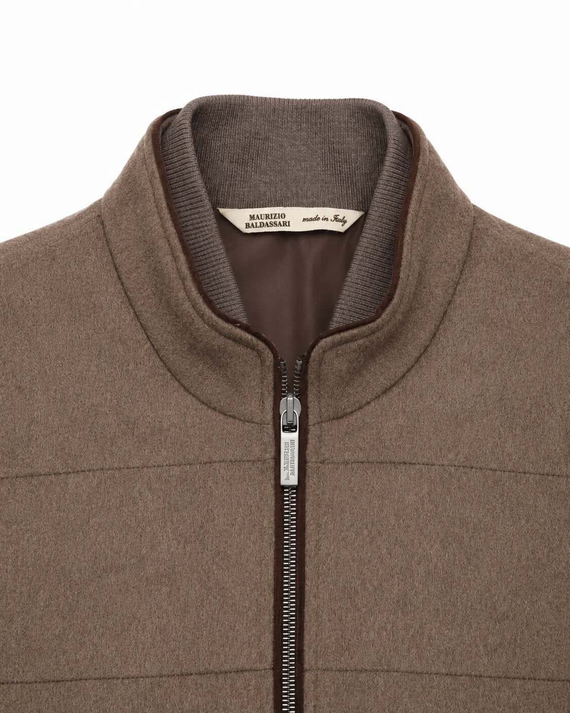 Braunes Kaschmir-Gilet im Slim Fit